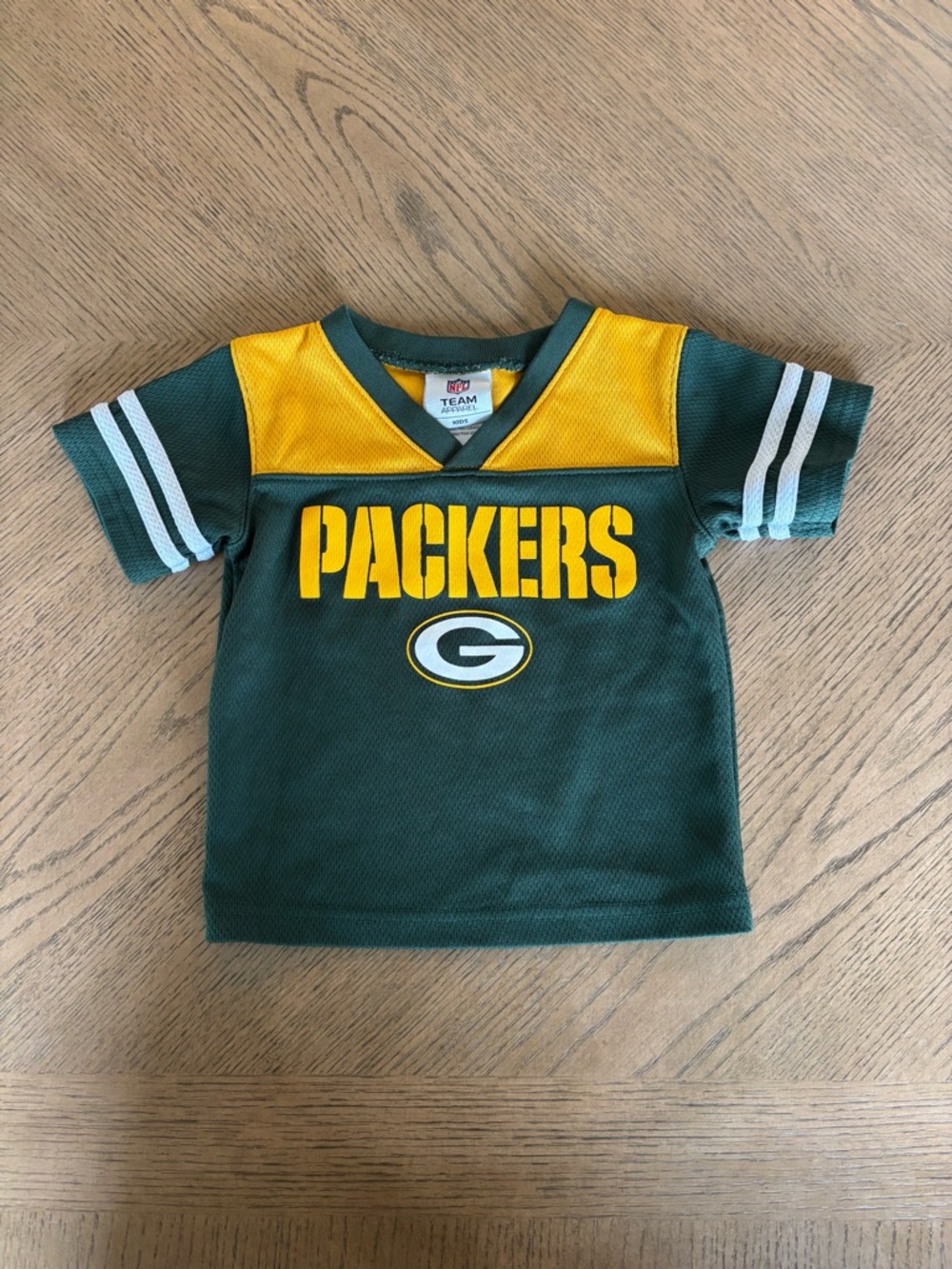 Team Apparel Green and Yellow Packers Kids Football Jersey